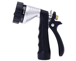 Metalen waterslangsproeikop met verstelbare sproeipatronen voor tuin en auto