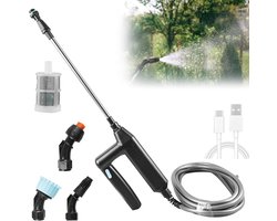 Oplaadbare elektrische plantensproeier met telescopische steel en verwisselbare sproeiers