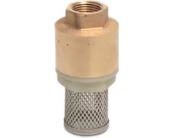 Profec Voetklep veerbelast messing 1 1/4" binnendraad 8bar DN32 RVS 304