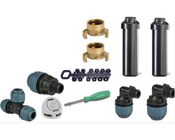 RainBird tuinsproeierset 3504-PC zonder tyleenslang | 2x pop-up sproeiers | 2 sproeiers | Sproeibereik 10 t/m 15 meter