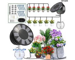 RFWR® Zonne-Irrigatie Systeem Voor Tuin en Balkon Met Automatische Druppel Watering en 9 Programma's