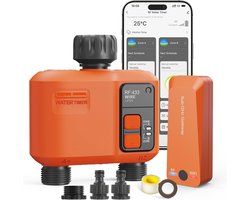 Slimme WLAN irrigatiecomputer met 2 uitgangen en app bediening - Tuin irrigatiesysteem met regenvertraging