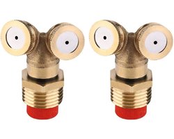 Sproeikoppen messing voor agrarische tuinsproeier - 2 stuks, irrigatiesysteem voor tuin.