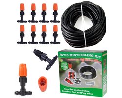 TDGarden MistLine Series – Tuin Sproeisysteem - Moestuin Sproeisysteem – Sproeislang - Tuinslag - 10M Slang – 10 Mist Sproeikoppen – Watergordijn - Bewatering
