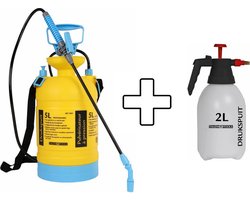 Tuilana ® - COMBIDEAL | Drukspuit 5 L | Vernevelaar | Handsproeier | Nevelspuit | Plantspuit | Professioneel | Bestand tegen zuren, chloor, azijn)