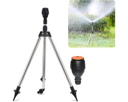 Tuin Sproeier - 360° Roterend - Instelbare hoogte - Groot oppervlakte besproeien - Lawn Sprinkler - Tuiniers - Irrigatiesysteem - Zwart - 94cm - 1 stuk