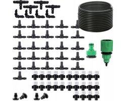 Tuin Water Mist Verkoelingssysteem 20m met 24 Verstelbare Sproeiers