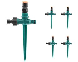 Tuinsproeier -cirkelsproeier-zwenksproeier-4-pack - 360° automatische irrigatie - tuinsproeier - verzonken sproeier - gazonsproeier, multifunctionele tuinsproeier - sproeier - instelbaar irrigatiesysteem - groen