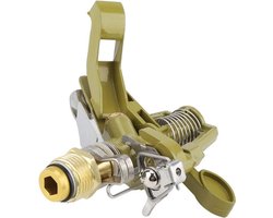 Tuinsproeier met 360 graden zinken sproeikop voor tuin - irrigatie - verstelbaar - planten - gazon - landschap - geschikt voor alle standaard tuinslangen - groen met zwart design