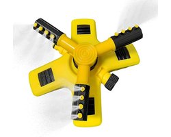 Tuinsproeier -zwenksproeier-cirkelsproeier-360° cirkelsproeier - Tuinsproeier - Automatisch roterende sproeier - Drie-armige sproeier - Tuinsproeier - Tuinsproeier en kinderspeeltoestel - Geel - 20,5x18x9cm