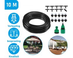 Vernevelaar Tuin Verneveling Slang Nevelsproeier Vernevelingsysteem - Voor Waterverneveling In De Tuin - Terras Koeling - Water Vernevelingssysteem - Nevelslang - Verfrisser - 10 Meter
