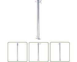 vidaXL Tuinwaterzuil - Waterzuil - Waterzuil rond 60 cm roestvrij staal - Roestvaststaal - Waterkraan - Irrigatielucht