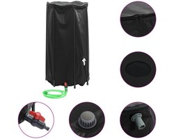 vidaXL Waterreservoir - Waterreservoirs - Regenton - Regenton Met Kraan - Watertank met kraan opvouwbaar 250 L PVC