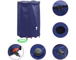 vidaXL Watertank met kraan opvouwbaar 1000 L PVC - Waterreservoir - Waterreservoirs - Regenton - Regenton Met Kraan