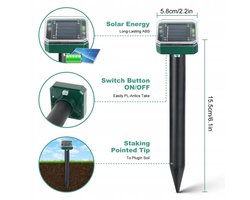 Waterdichte ultrasone ongediertebestrijder met bewegingssensor