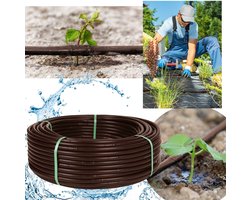 Watermil Drip Systeem Druppelslang Druppelbuis Bruine Druppelleiding voor besproeien van bloemperken en plantrijen, waterbesparing 16mm / 2.0 LPH Druppelafstand 33 cm / 175m