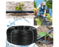 Watermil Drip Systeem Druppelslang Druppelbuis Zwarte Druppelleiding voor besproeien van bloemperken en plantrijen, waterbesparing 16mm / 1.6 LPH Druppelafstand 33 cm / 150m