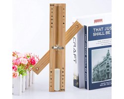 Zandloper 15 minuten wit natuurzand - wandmontage - milieuvriendelijk - timer draaibaar - sauna-accessoires