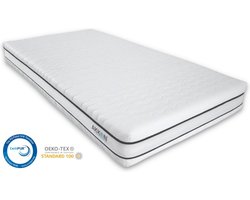 Akkon® NASA Pocketvering Matras 160x220 - 21 cm dik | Traagschuim afdeklaag - 3D Premium Tijk