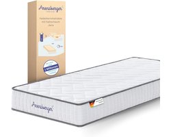 Arensberger JANA Springveermatras – 180cm x 200cm x 19cm – 7-Zone Matras met Schuim en Pocketveren Kern, H2/H3 Medium Stevig Ligcomfort