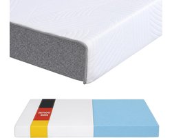 Arensberger LINA Gel-Schuim Matras – 180cm x 200cm x 11cm – NANOCELL® Gel-Schuim H3 Stevigheid – Ademend – Afneembare Hoes 240 g/m² – Wasbaar tot 60 °C – Roll Matras Comfort Matras