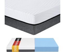 Arensberger SARA Gel-Schuim Matras – 160cm x 200cm x 16cm – NANOCELL® Gel-Schuim H3 Hardheid – Ademend – Afneembare Hoes 240 g/m² – Wasbaar tot 60 °C – Oprolbare Comfortmatras