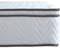 Arensberger VIKTORIA Pocketveringmatras – 90cm x 200cm x 25cm – 7-Zone, Geïntegreerde Topper, H2/H3/H4 Gemengde Hardheid, Hoge Puntelasticiteit