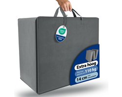 Beautissu VS95 – Robuuste Draagtas voor Opvouwbare Matras Model XL 90x200 cm – Gemakkelijk Transport met Ritssluiting – Grijs