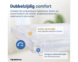 Flip Mattress - Één matras, vier seizoenen - Flip je matras en slaap altijd heerlijk - 160x200