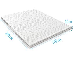 Harde topdekmatras 140x200 dikte 10 cm