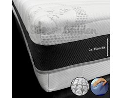 Hilton Hotel  Matras - 200x200 - HR50 Koudschuim - 9-zones Micropocketvering - 3D Border - Cool & Fresh - ca. 25cm dik