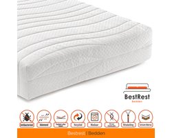 Koudschuim Matras - 140x200 – Matras - ComfortFoam - 19cm dik – Wasbaar Tijk – Anti-Allergisch