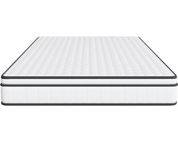 Matras 140x200 cm 7-zones pocketveringmatras Medium stevige orthopedische pocketveringmatras, hoge dichtheid golfschuimmatras, H3, hoogte 25 cm
