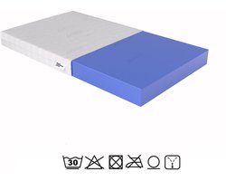 Matras 90x200 - Aanpasbaar - 20 cm dik - Koudschuim Hybrid- Bamboo Afneembare tijk wasbaar - 90x200 cm
