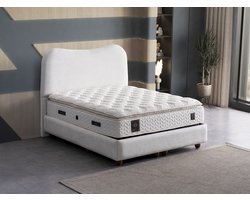 New Bed Orthopedisch Matras met 7-Zone Pocketvering, Memory Foam Extra Topper, Rugondersteuning, Ergonomisch Ontwerp voor Slaapkamerinnovatie 140 cm x 200 cm