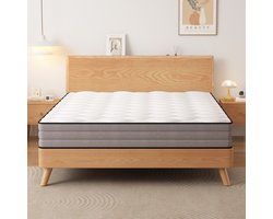 Re-purelife® Taschenfederkern Matratze 120x200 H3 (Stevig) - 7 Zonen Matratze H3 20 cm - Meer dan 1000 individuele veren - Boxspring Gefühl - Comfortabele foam toplaag - Wit-Grijs - Oeko-Tex gecertificeerd