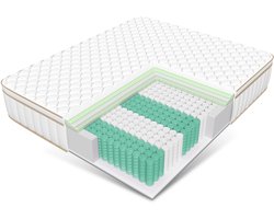 Saikefy Matras 180x200 tweepersoons - 25cm - Pocketvering Matras - 7-Zones - Orthopedisch - Anti-Allergie - Traagschuim - Gemiddelde Stevigheid