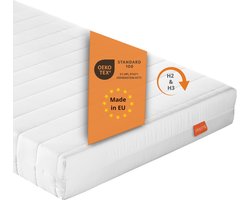 sleepling Basic 30 - wendematras 140x200 cm comfortschuim - matras met duo hardheidsgraad 2 en 3 - 13 cm hoogte - afneembare hoes - Made in EU - topkwaliteit - 140 x 200 x 13 cm - wit