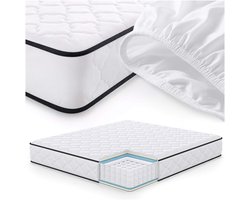 Springs Matras met Beschermer 180x200 cm / Spring Pocketveringmatras / Binnenveringsmatras / Pocketvering met 7 Comfortzones / Afneembare waterdichte tijk / H3 Hardheid