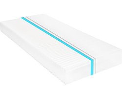 vidaXL - Matras - 7 - Zone - 16 - cm - PU-schuim - H2 - H3 - 160x200 - cm