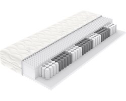 Vitality Pur Cozy Matras - 160x200 cm - 7- Zone Pocketvering Matras – Ergonomisch & Drukverlagend – Antibacteriële Tijk – Wasbaar & Ademend