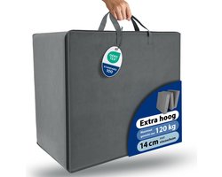 Beautissu VS95 – Robuuste Draagtas voor Opvouwbare Matras Model XXL 120x200 cm – Gemakkelijk Transport met Ritssluiting – Grijs
