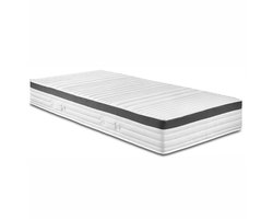 Bodyprotect 120 x 200 cm pocketveringmatras Elite Line | matras met 1000 pocketveren | hardheidsgraad 3 | 7 zones | premium koudschuim-toplaag | Made in EU | afneembare hoes, wasbaar op 60 graden | 120 x 200 x 25 cm | wit