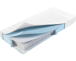 Maan matras ® | Pocketvering - 120x200 - 25cm dik - 7 zones - Hybrid - Koudschuim - Afritsbare hoes - Premium hotelkwaliteit