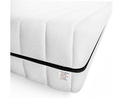 Matras 120 x 200 cm - Hoogte ca. 15 cm - Ergonomische matras - Koudschuimmatras met 7 zones - Matras 120 x 200 eenpersoons - Ademende matrassen - Matras Zacht