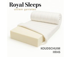 Royal-sleeps 120x200 cm - Hr koudschuim - 18cm dik - Afritsbaar hoes wasbaar - Hotel kwaliteit - 120 x 200 cm - Gratis retourneren