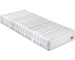 sleepling 120 x 200 cm Gelschuim Matras Innovation 400 | Hardheidsgraad 2.5 | Premium Visco-topmatras | Made in EU | Afneembare hoes van katoenmix, wasbaar op 60 graden | 120 x 200 x 25 cm | wit