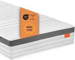 sleepling Premium 1000 pocketveringmatras - matras 120x200 cm - hardheid H2 - hoogte 23 cm - matras met pocketveren en premium koudschuimlaag - 7 zones matras - Made in EU - 120 x 200 x 23 cm - wit