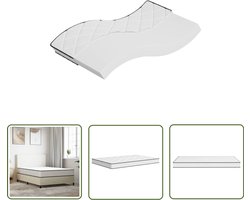 vidaXL Matras 120x200 - Schuimmatras - Schuimmatras middelzacht 120x200 cm - Medium Hard - Vezelvrij Matras - Topper