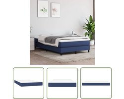 vidaXL Matras - Pocketveringmatras - Pocketveringmatras 120x200x20 cm stof blauw - Slaapcomfort - Medium Hard - Tweepersoonsmatras